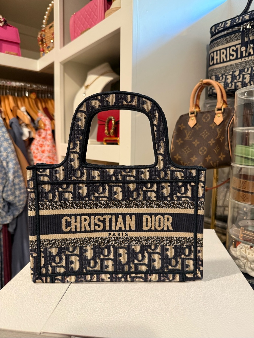 Dior mini book tote